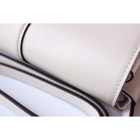White Small Arli Leather Shoulder Bag