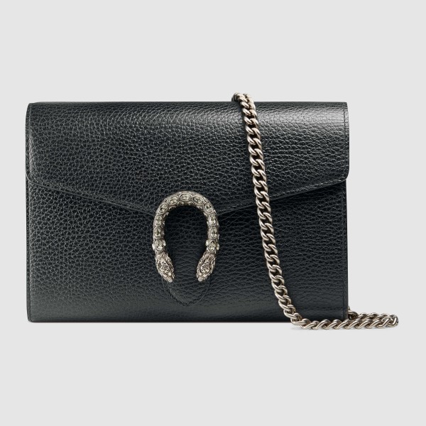 Black Dionysus Mini Chain Leather Bag