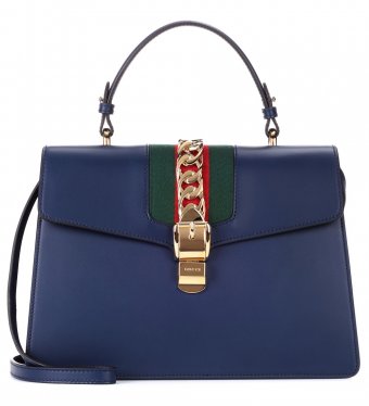 Sylvie embellished leather tote Blue P00268041