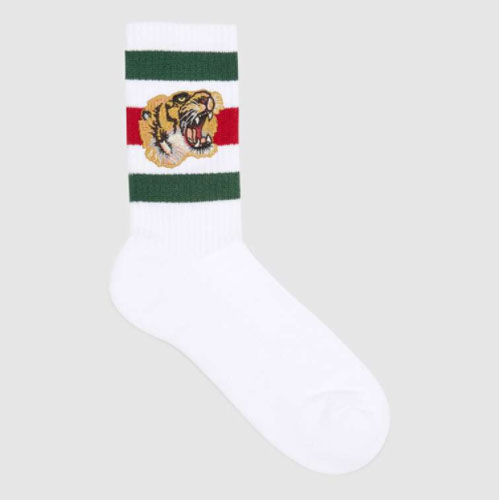 Tiger pattern elastic cotton socks