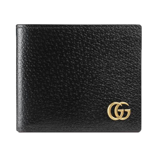 GG Marmont Black Leather Bifold Wallet