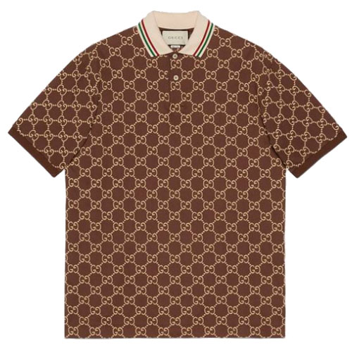 Gucci GG Polo Shirt Brown Beige