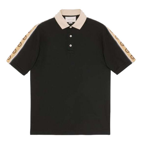 GG Stripe Polo Shirt black