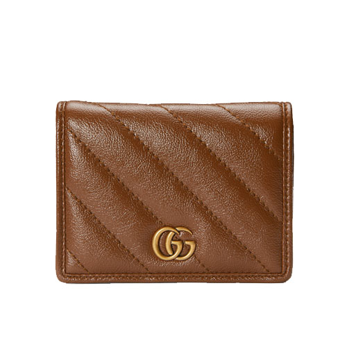 GG Marmont Card Holder Brown