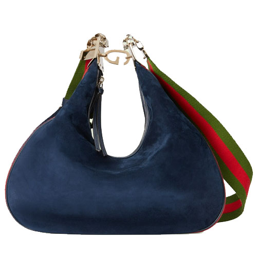 Gucci Attache Large Shoulder Bag Blue