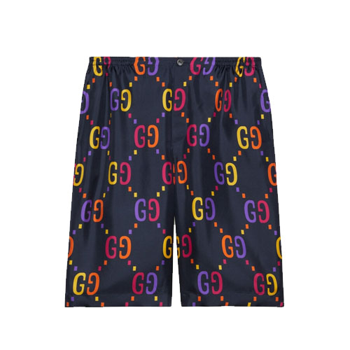 Super GG pattern silk shorts