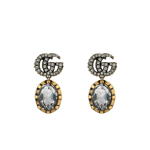 Crystal GG earrings 629659 J1D50 8066