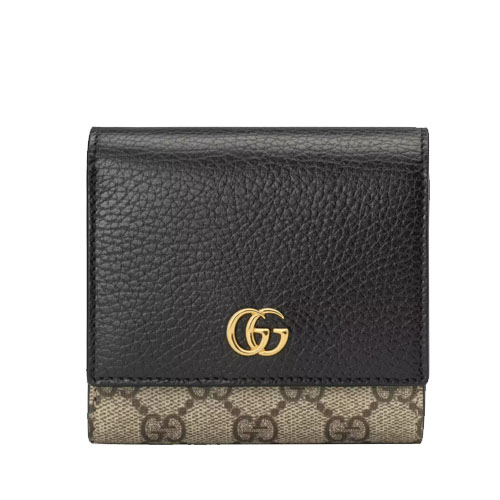 GG Marmont medium wallet black brown