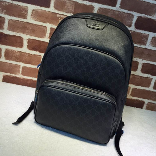 Gucci Black Authentic Leather Men Backpack