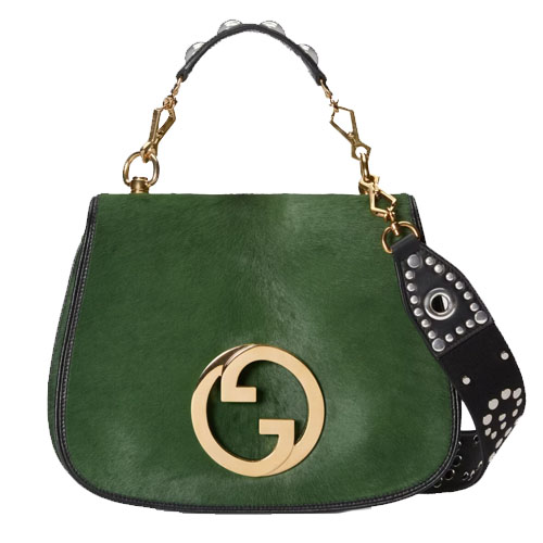 Gucci Blondie calf hair medium bag Green