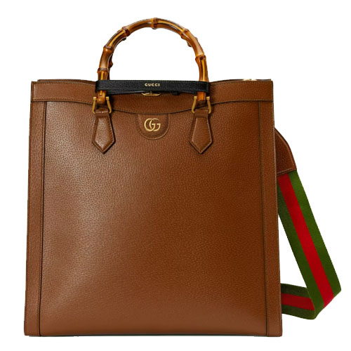 Gucci Diana large tote brown leather