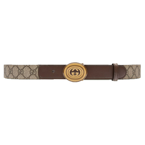 Interlocking double G oval belt with buckle