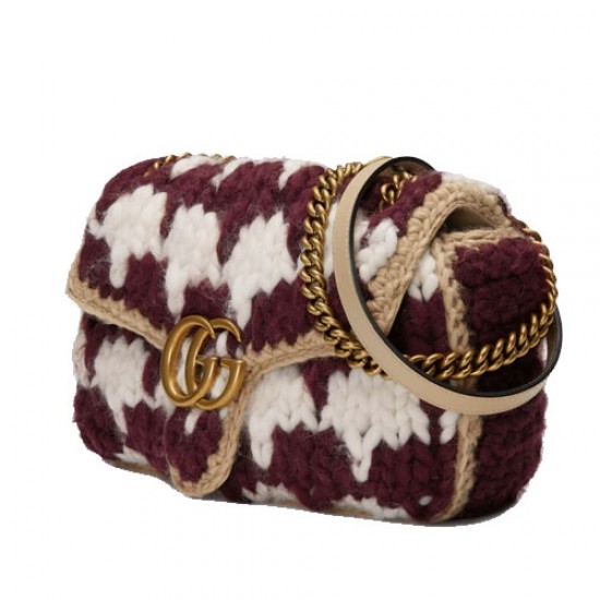 GG Marmont small wool shoulder bag