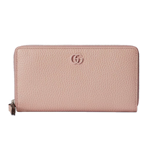 GG Marmont zip around wallet pink