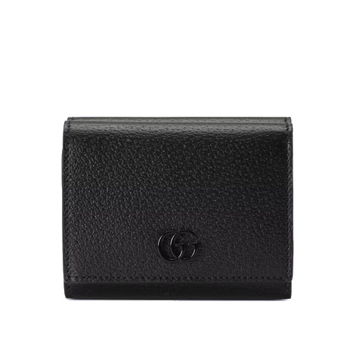 GG Marmont tri-fold wallet black