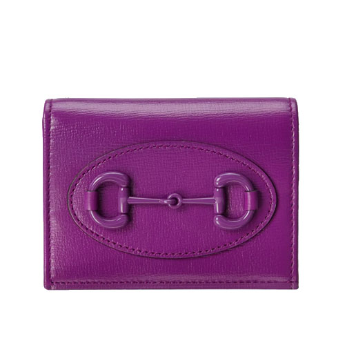 Gucci Horsebit 1955 card case wallet Purple