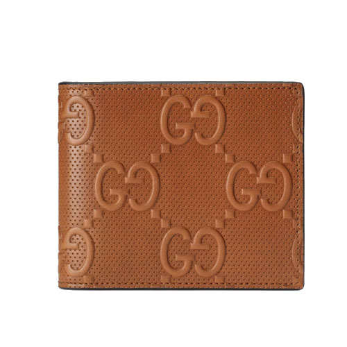 GG embossed wallet brown